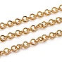 Ion Plating(IP) 304 Stainless Steel Rolo Chains, Belcher Chain, with Spool, Unwelded