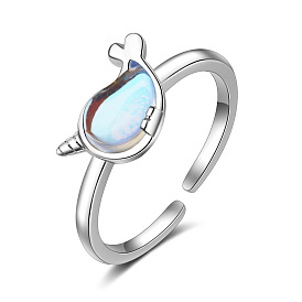 Colorful Dolphin Ring for Women, Sweet and Cute Animal Fashion Jewelry