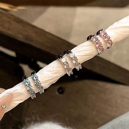 Латунные микро проложить серьги обруча кубического циркония, платина