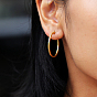 304 Stainless Steel Hoop Earrings, Huggie Hoop Earrings for Women, Ring