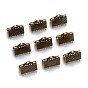 Ruban de fer embouts à écraser, sans plomb, 10x7mm, Trou: 2mm