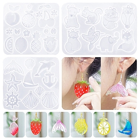 DIY Food Grade Silicone Pendant Molds, Resin Casting Molds, Clay Craft Mold Tools