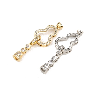 Латунное микропейв, прозрачный кубический цирконий, складные застежки, Горлянка