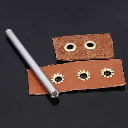 High Carbon Steel Punch Snap Kit, Chrysanthemum Flower Metal Eyelet Hole Center Punch Tool, for Leather Craft Tools