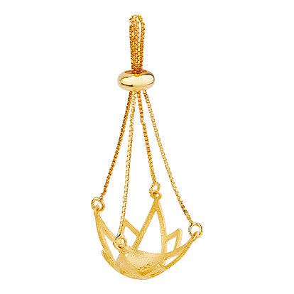 1шт 925 подвесной каркас из стерлингового серебра, регулируемая заготовка для изготовления жемчужных украшений, цветок