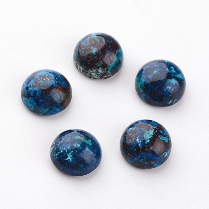 Natural Chrysocolla Cabochons, Half Round/Dome