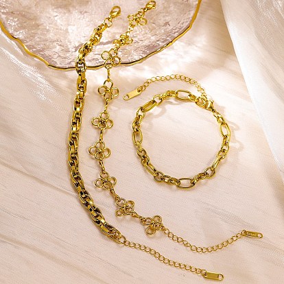 304 женские браслеты-цепочки со звеньями из нержавеющей стали