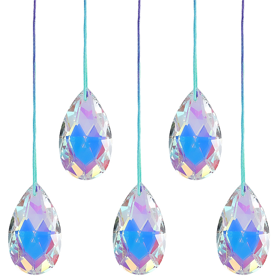 Стеклянный кулон в виде ловца солнца, создатель радуги, украшение сада и дома своими руками, слеза, граненые