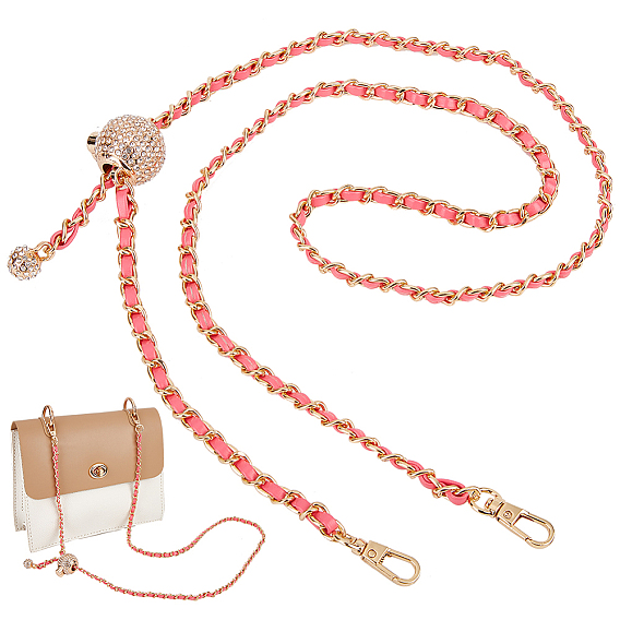 1регулируемые ремни для сумок из искусственной кожи, с цепочкой из цинкового сплава и поворотными застежками