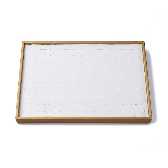 100-слотовый органайзер для колец из искусственной кожи, подносы для демонстрации ювелирных изделий, прямоугольные