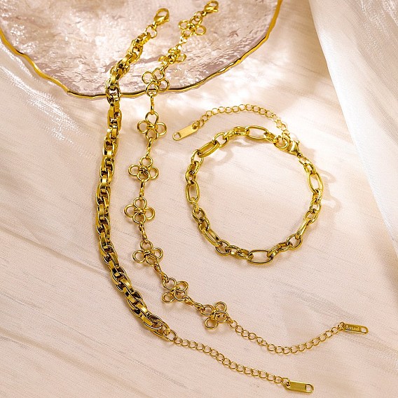 304 женские браслеты-цепочки со звеньями из нержавеющей стали