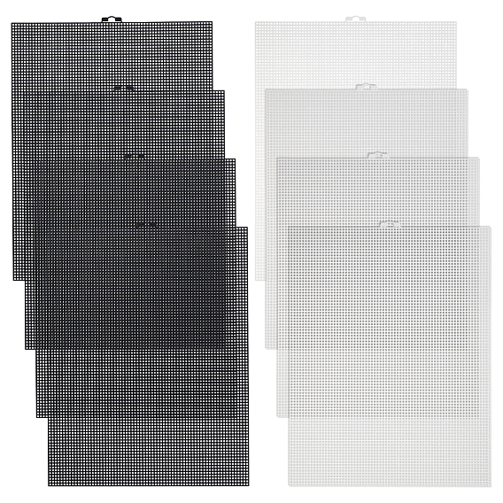 8 шт. 2 стили пластиковых холстов для вышивания, прямоугольные