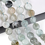 Окрашенные природные белый нефрит бисер пряди, плоско-круглые