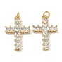 Латунные микропаве прозрачные подвески с фианитом, с целью перехода в кольце, крест прелести