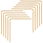 20Pcs Brass Stud Earrings Finding, with Loops, Long Chain Tassel Ear Thread, Nickel Free