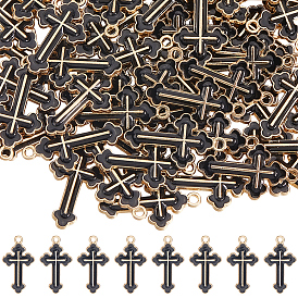 60 шт. Подвески из сплава эмали, крест прелести, золотой свет