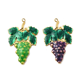 304 нержавеющей стальной эмали подвески, ионное покрытие (ip), виноградное очарование, реальный 18 k позолоченный