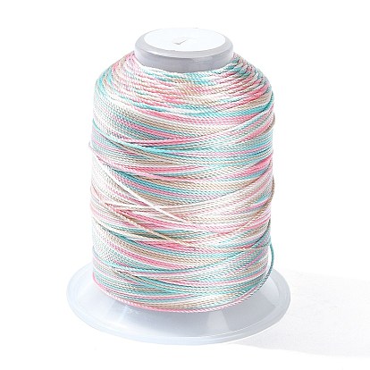 Segment Dyed Polyester Round Thread, for Bracelet Making