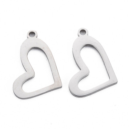 Pendentifs en acier inoxydable, Coupe au laser, cœur