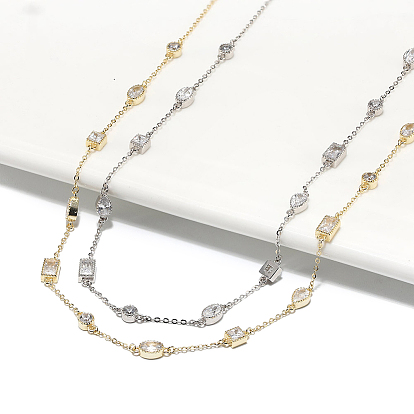 925 en argent sterling pendentifs, micro pavé 5 un collier à maillons en zircone cubique