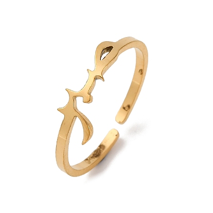 304 регулируемые манжеты из нержавеющей стали для женщин, буква арабского алфавита