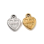 304 Stainless Steel Charms, Heart with Word My Dog Charms
