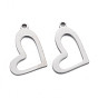 Pendentifs en acier inoxydable, Coupe au laser, cœur