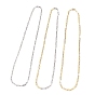 3 шт. 3 цвета 4 мм латунные ожерелья-скрепки для женщин и мужчин