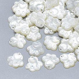 Натуральные раковины, резные отпечатки лап собаки