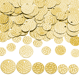 105 шт 3 стили латунные подвески, плоско-круглые