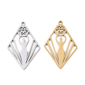 201 подвески из нержавеющей стали, оберег тройной богини луны