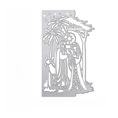 Christmas Believer Mary & Joseph Carbon Steel Cutting Dies Stencils, for DIY Scrapbooking, Photo Album, Decorative Embossing Paper Card