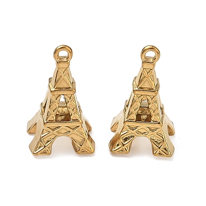 Pendentifs en acier inoxydable, charmes de la tour eiffel