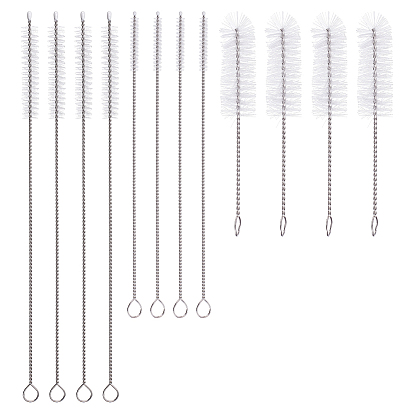 30 шт. 3 стили нейлоновая щетка для чистки, с 304 вывод из нержавеющей стали