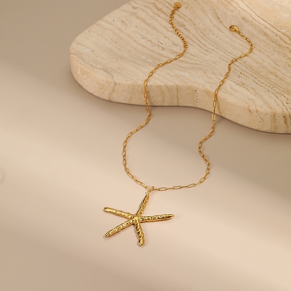 304 подвеска в виде морской звезды из нержавеющей стали для женщин