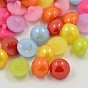 Acrylic Shank Buttons, 1-Hole, Dyed, Spray Painted, Half Round/Dome