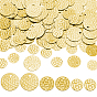 105 шт 3 стили латунные подвески, плоско-круглые