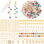 DIY Lip Gloss Keychain Findings Kits, include Brass Twisted Chain Extender, Iron Paperclip Chain Extender, Alloy Enamel Pendant Sets, Alloy Enamel Charms, Mixed Shapes