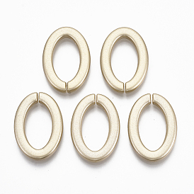 Окрашенные распылением пластиковые соединительные кольца ccb, разъемы для быстрой связи, для изготовления ювелирных кабельных цепей, овальные