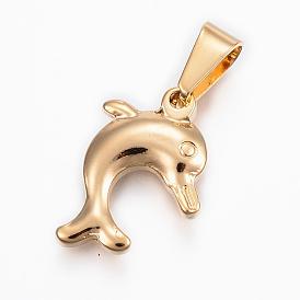 304 Stainless Steel Pendants,  Dolphin