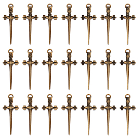 60 шт. Подвески из сплава в тибетском стиле, меч