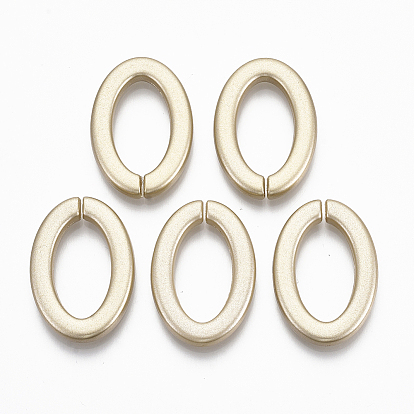 Окрашенные распылением пластиковые соединительные кольца ccb, разъемы для быстрой связи, для изготовления ювелирных кабельных цепей, овальные