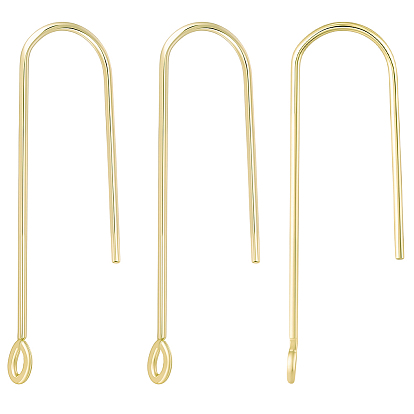 100 шт 316 хирургические крючки для серег из нержавеющей стали, провод уха, с горизонтальной петлей