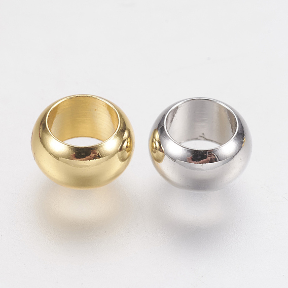 Brass European Beads, Rondelle
