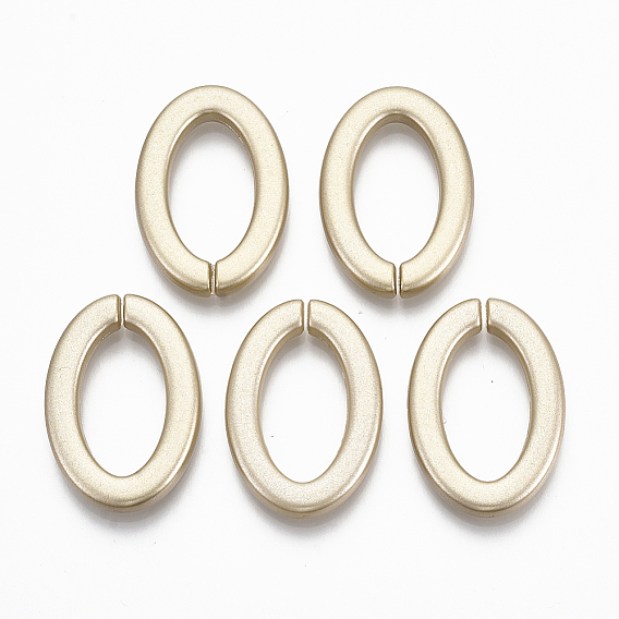 Окрашенные распылением пластиковые соединительные кольца ccb, разъемы для быстрой связи, для изготовления ювелирных кабельных цепей, овальные