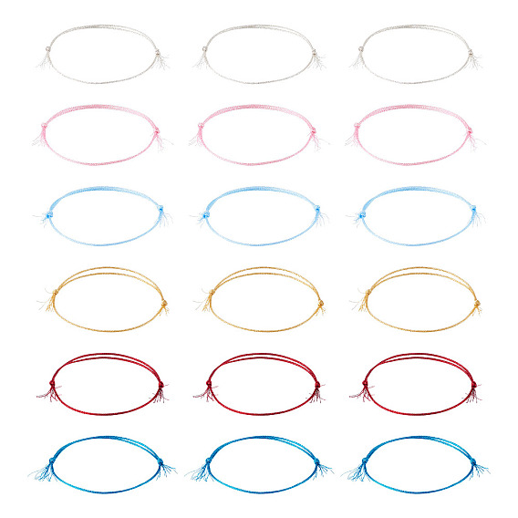 30 шт. 6 цвета полиэстеровый плетеный шнур для изготовления браслетов