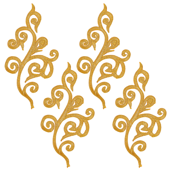 Компьютерная вышивка на ткани с полиэстеровыми нашивками, пришитыми утюгом, аксессуары для костюма, аппликация, цветок, левое и правое парные