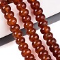 Teints agate naturelle perles brins, rondelle lisse