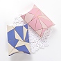 Geometric Pattern Paper Pillow Candy Boxes, Gift Boxes, with Metallic Cord, for Wedding Favors Baby Shower Birthday Party Supplies