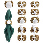 12Pcs 6 Styles Grass Napkin Rings, with Resin Napkin Holder Ornament